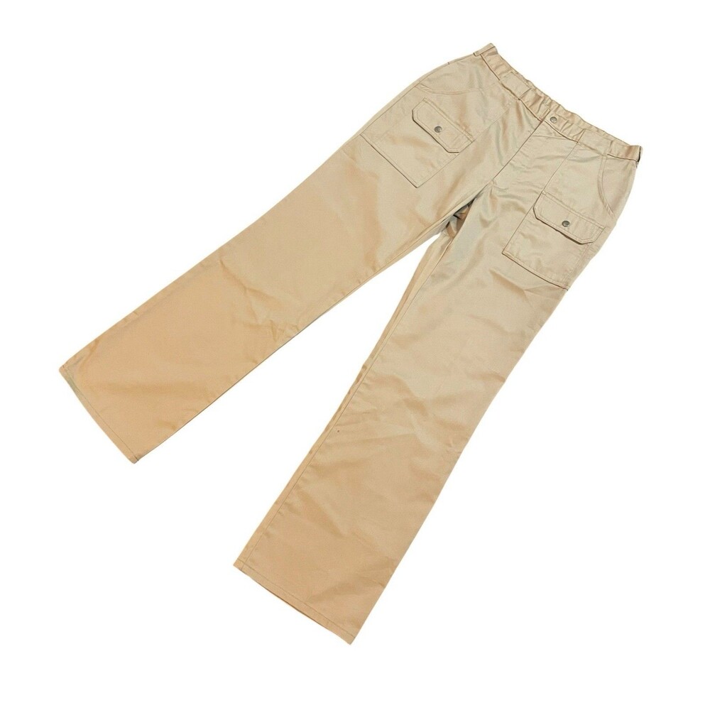 Vintage 70s 80s Woolrich Tan Cotton Blend Utility Bush Pants Size 36x34 Workwear